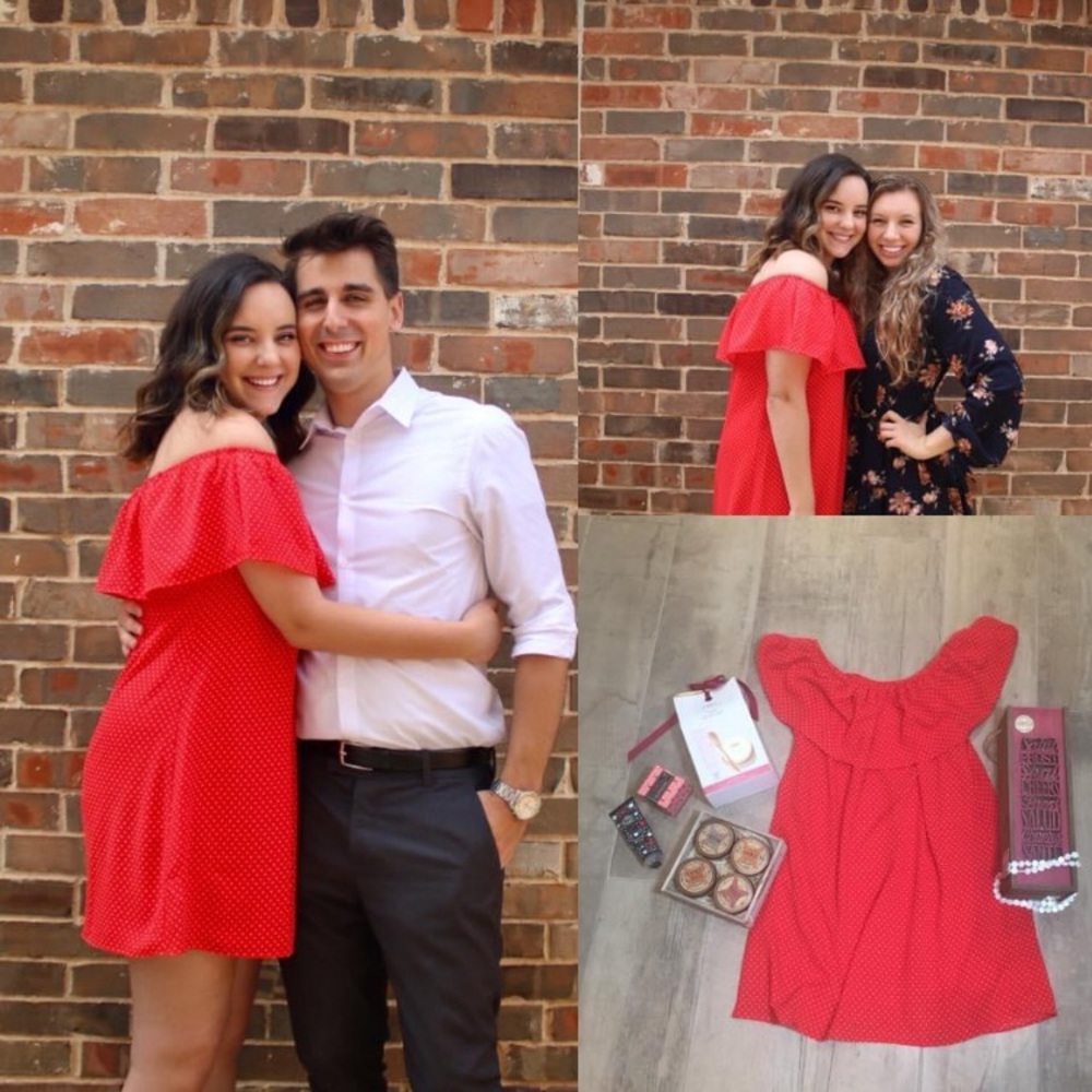 Entro Red Polka Dot Dress Size Medium